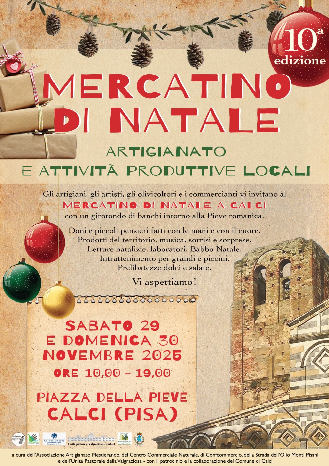 Locandina Mercatino di Natale a Calci