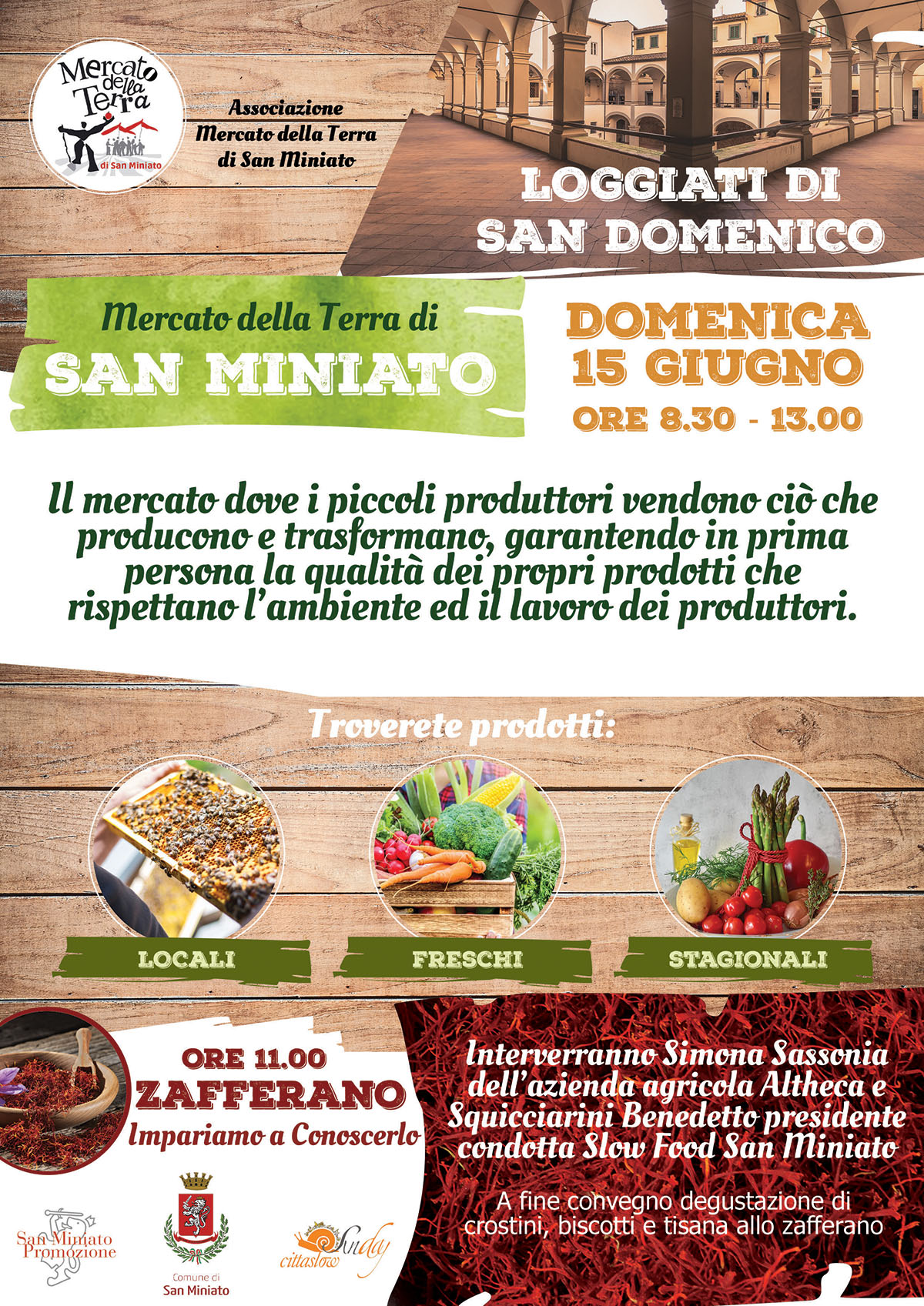 Locandina del Mercato della Terra a San Miniato