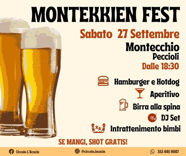 Locandina Montekkien Fest a Montecchio, Peccioli