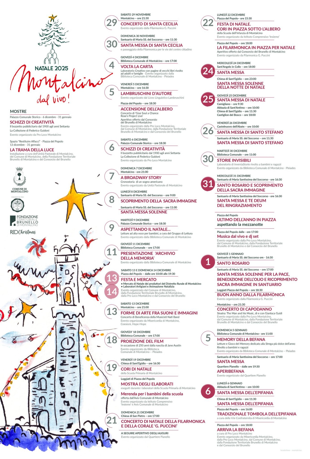 Locandina Natale Insieme a Montalcino