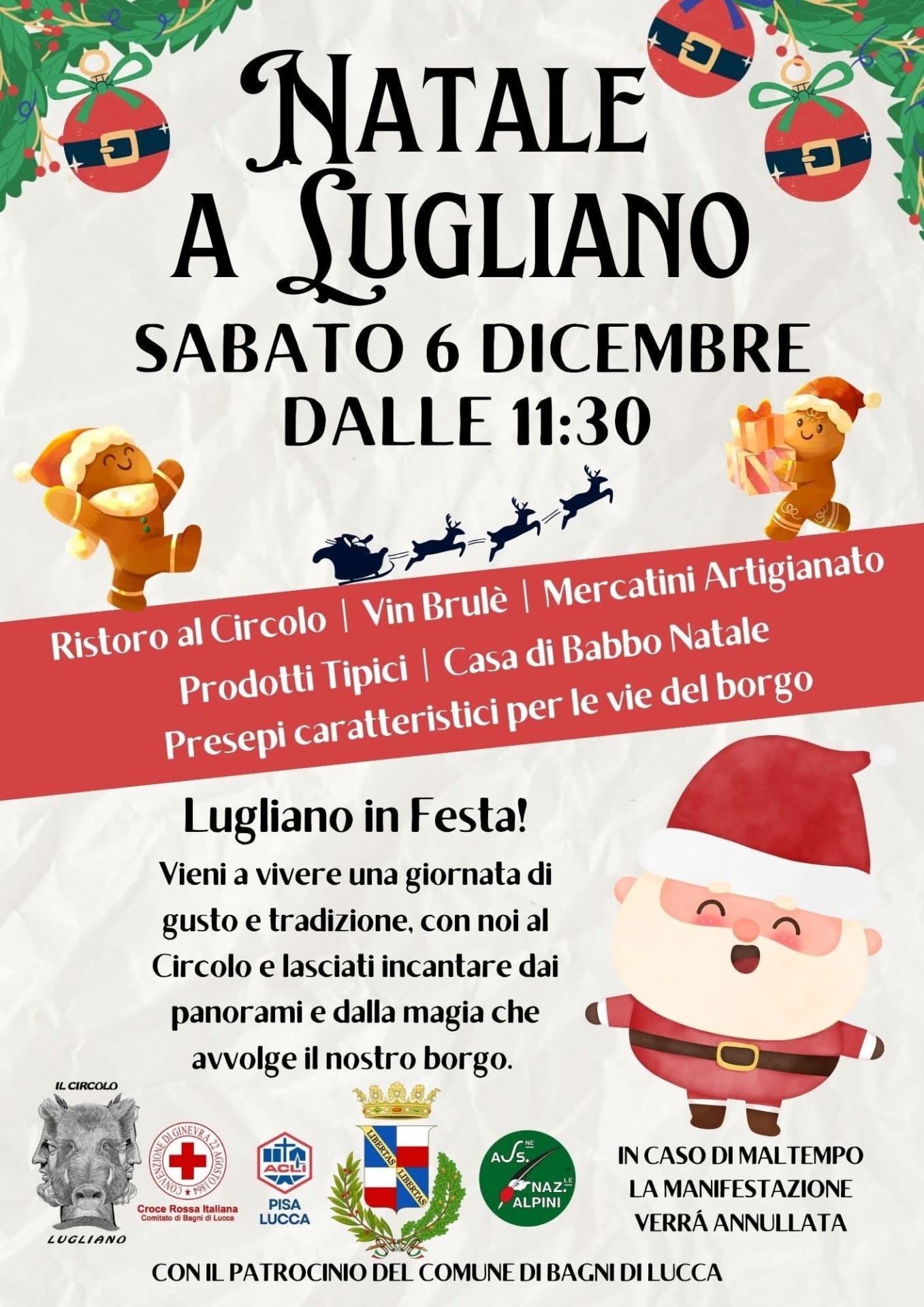 Locandina di Natale a Lugliano (Bagni di Lucca, LU)