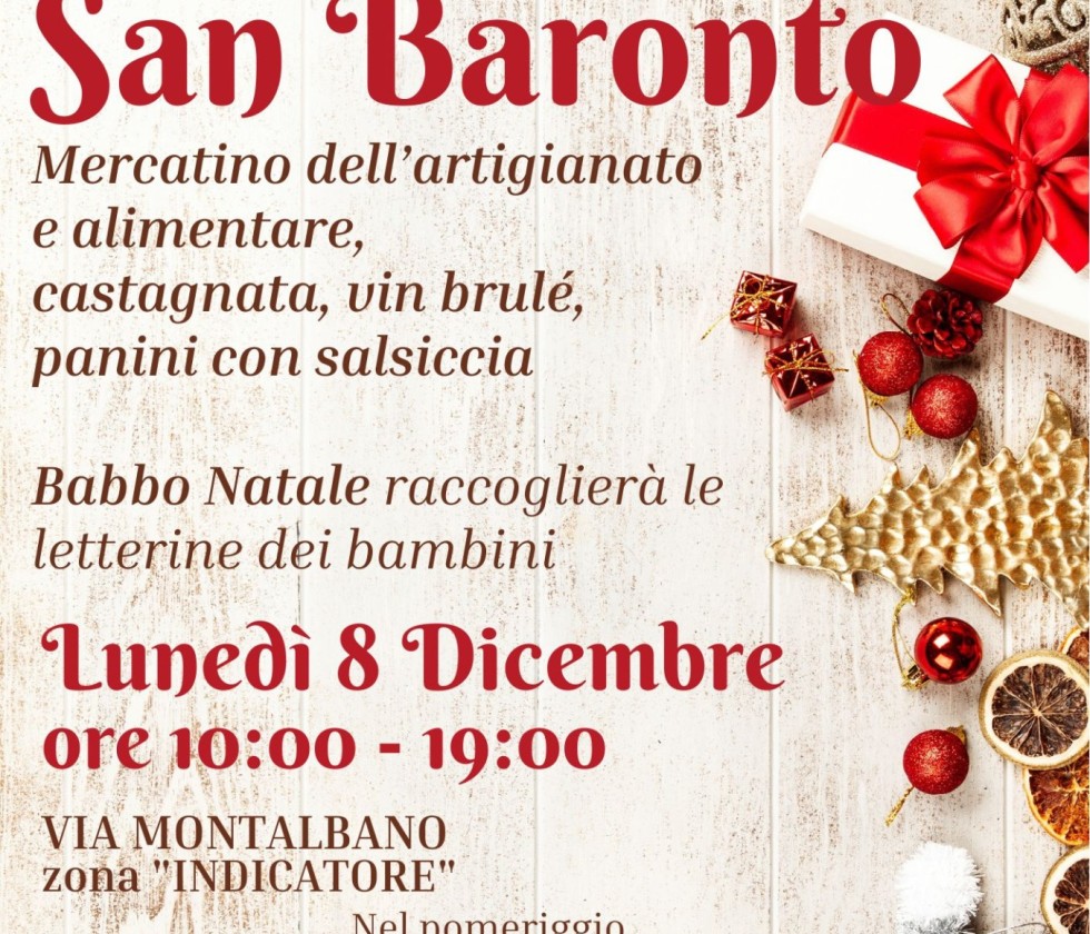 Locandina di Natale a San Baronto (Lamporecchio, PT)