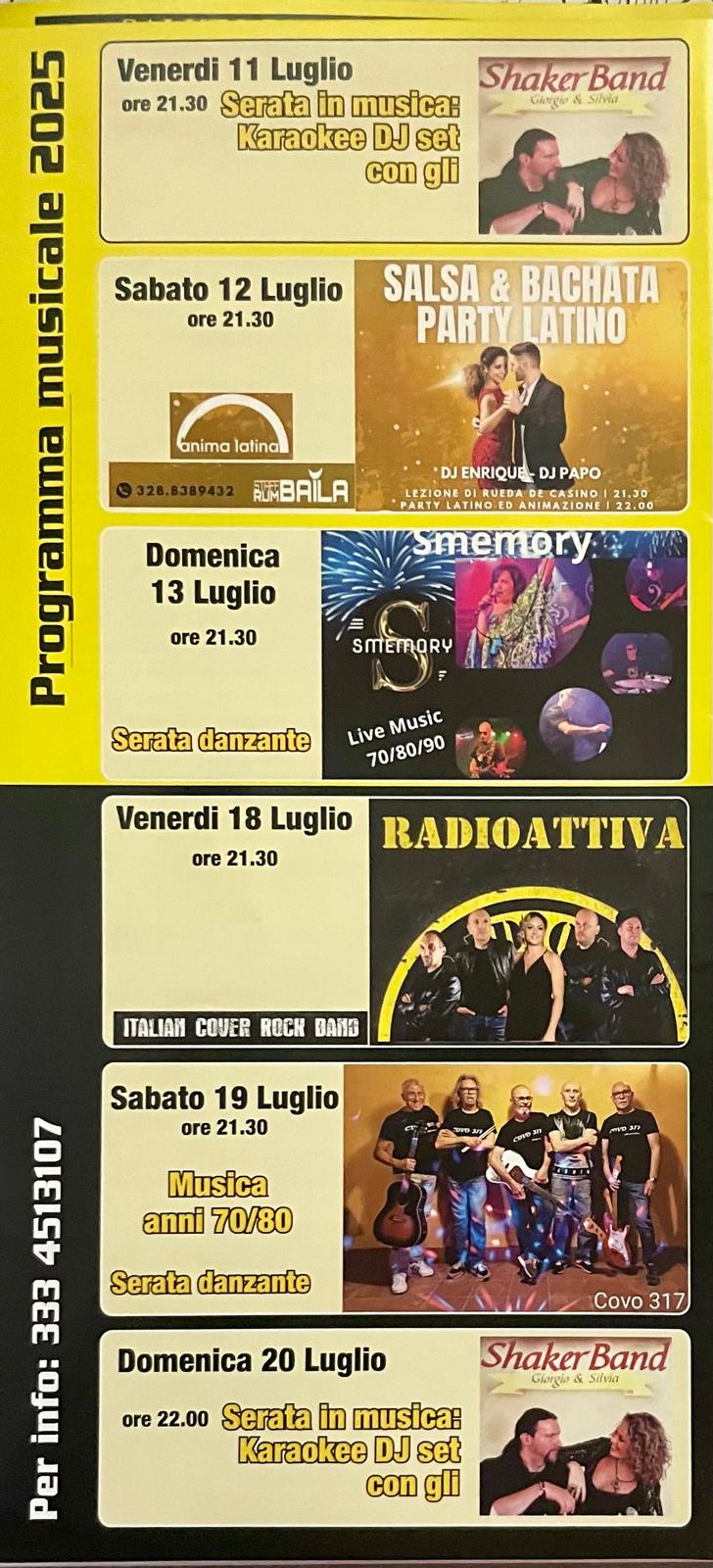 Programma della Festa della paella e sangria