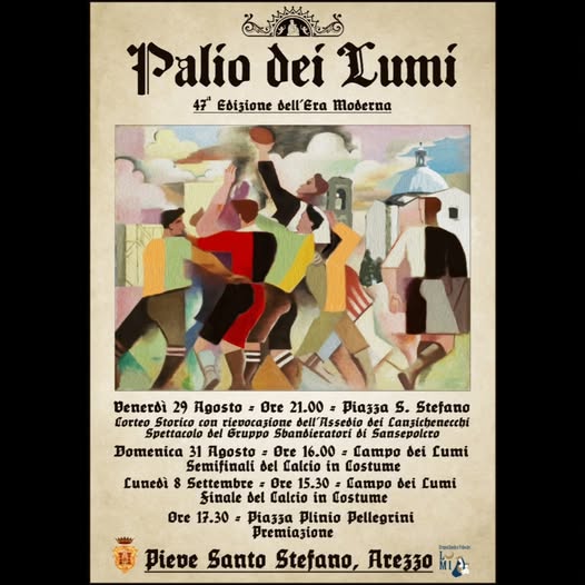 Locandina del Palio dei Lumi a Pieve Santo Stefano, edizione 2017