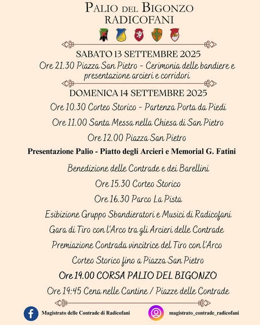 Locandina del Palio del Bigonzo a Radicofani