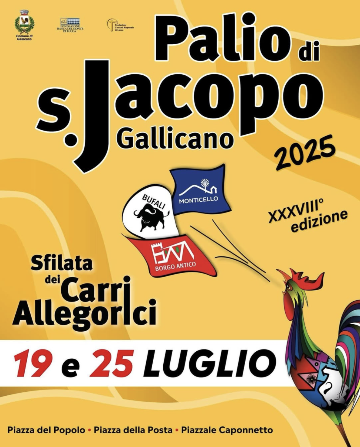 Locandina del Palio di San Jacopo a Gallicano (LU)