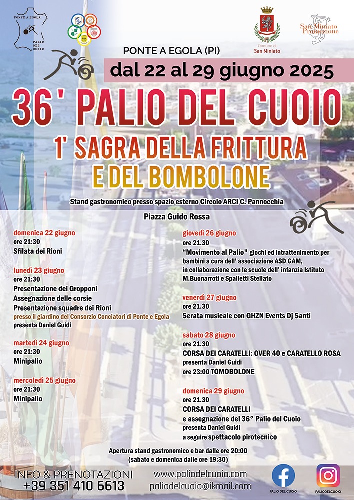 Locandina Palio del Cuoio a Ponte a Egola