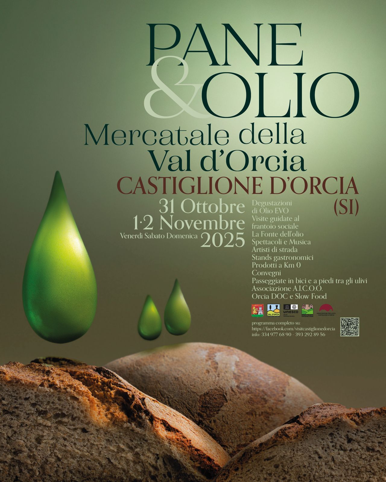 Locandina di Pane & Olio – Mercatale della Val d’Orcia a Castiglione d’Orcia (SI)