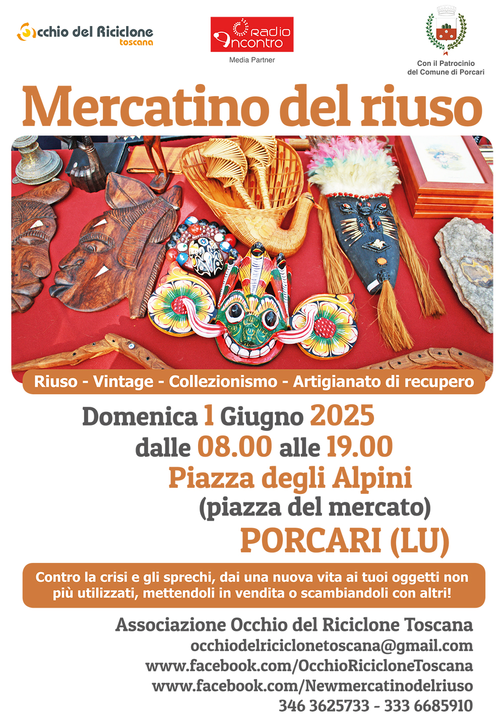 Locandina Mercatino del riuso a Porcari