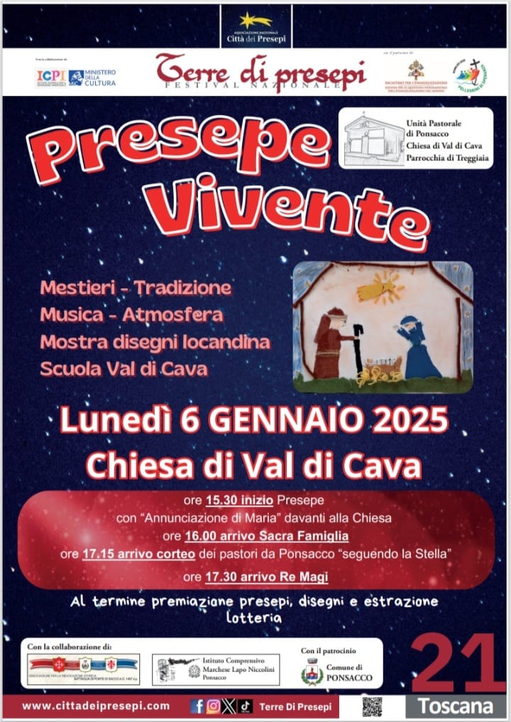 Locandina del Presepe Vivente di Chiesa Val di cava