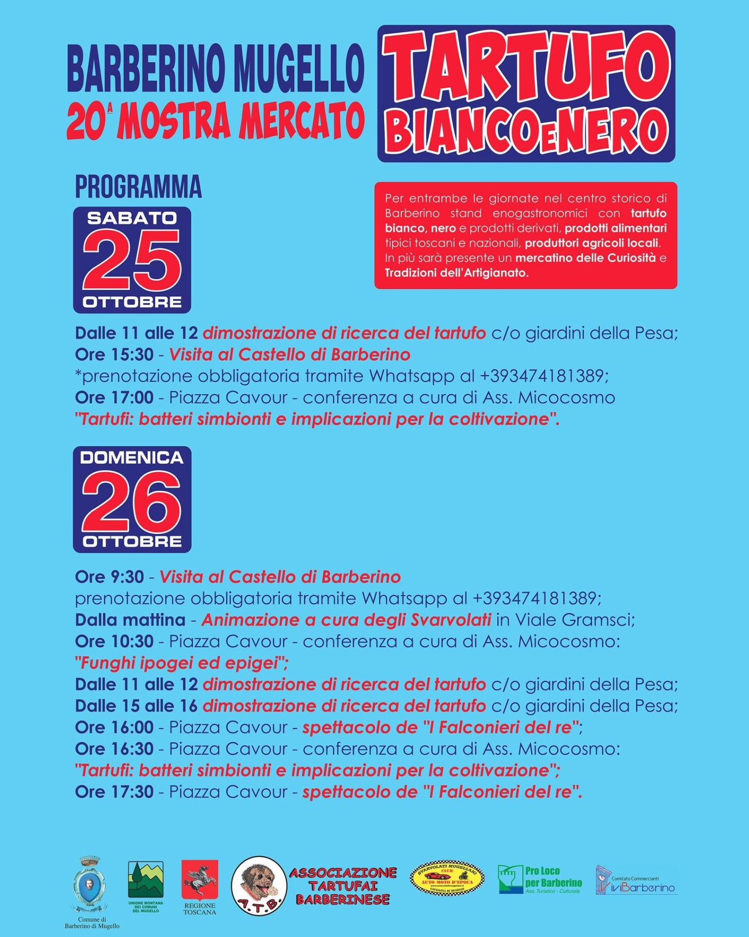 programma mostra mercato tartufo a barberino di mugello