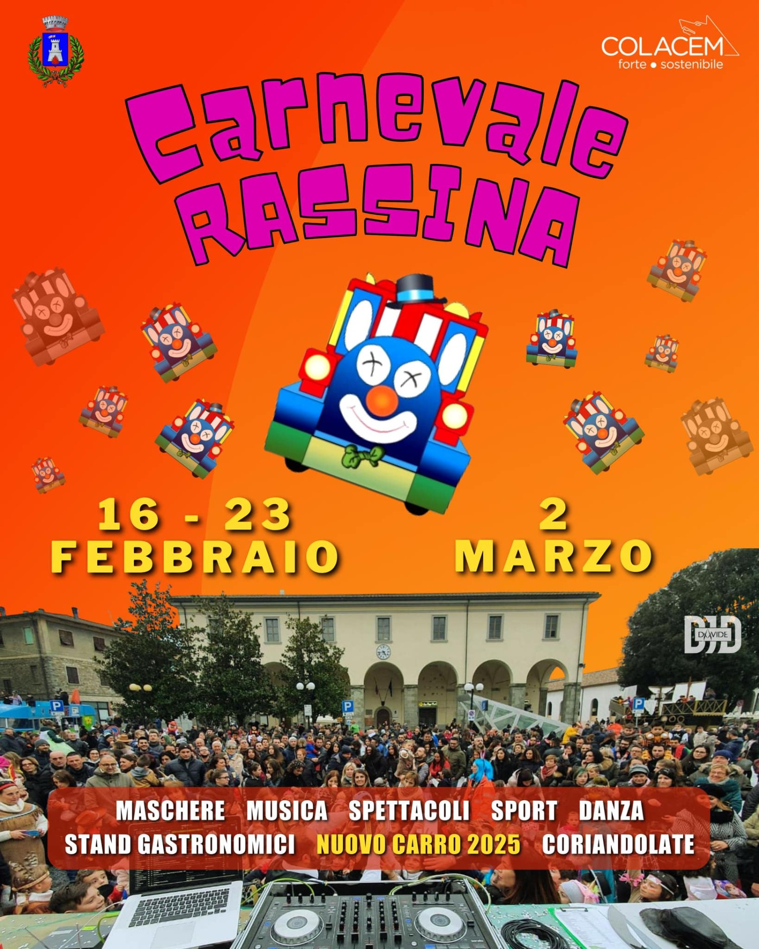 Locandina Carnevale dei Ragazzi di Rassina Arezzo