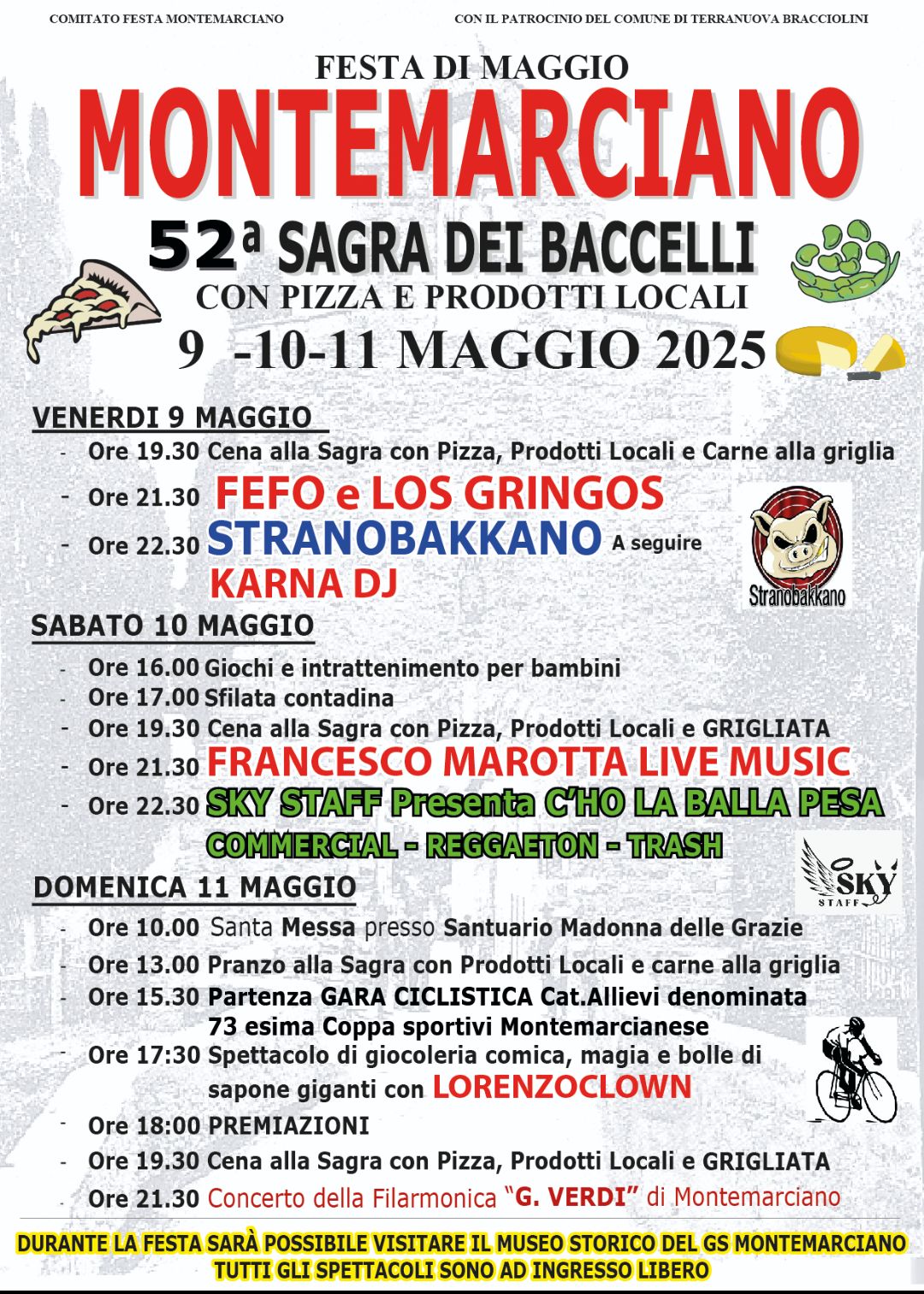 Locandina della Sagra dei Baccelli a Montemarciano