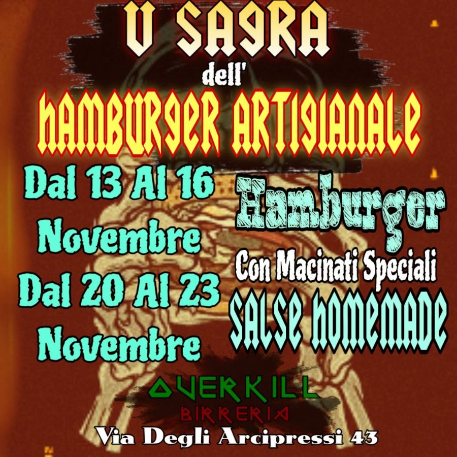 Locandina della Sagra dell'Hamburger Artigianale a Firenze