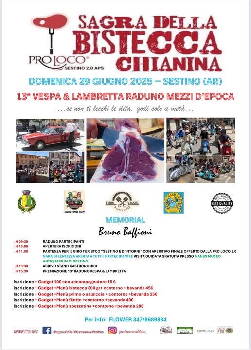 Locandina Sagra della bistecca chianina a Sestino