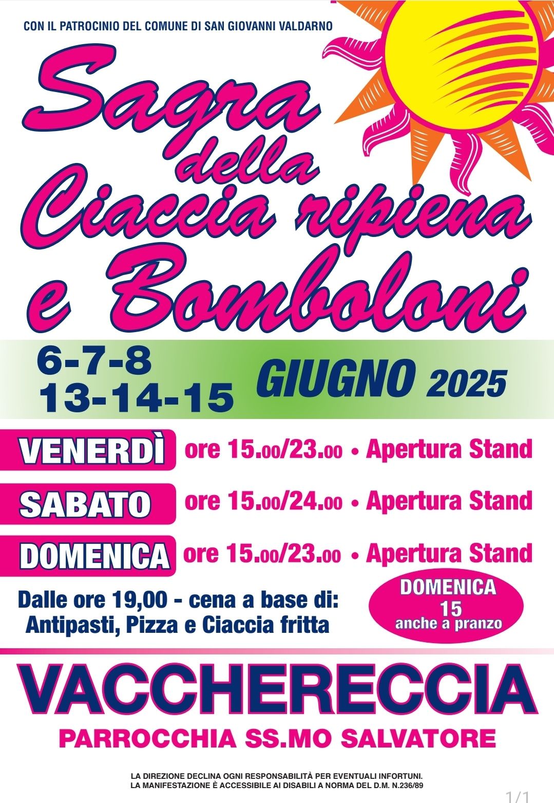 Sagra della Ciaccia ripiena e Bomboloni