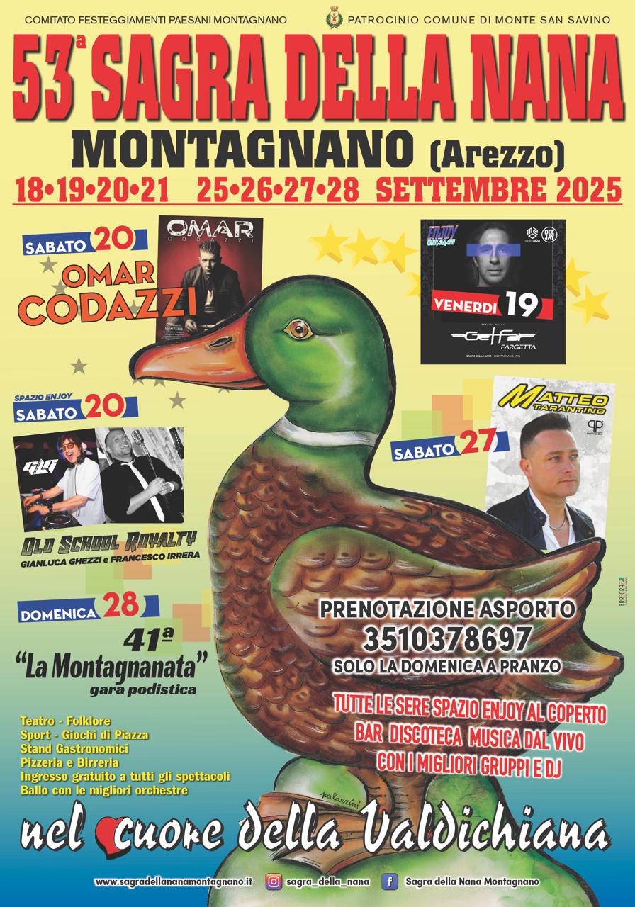 Locandina della Sagra della Nana a Montagnano