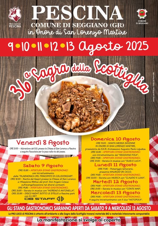 Locandina della Sagra della Scottiglia a Pescina
