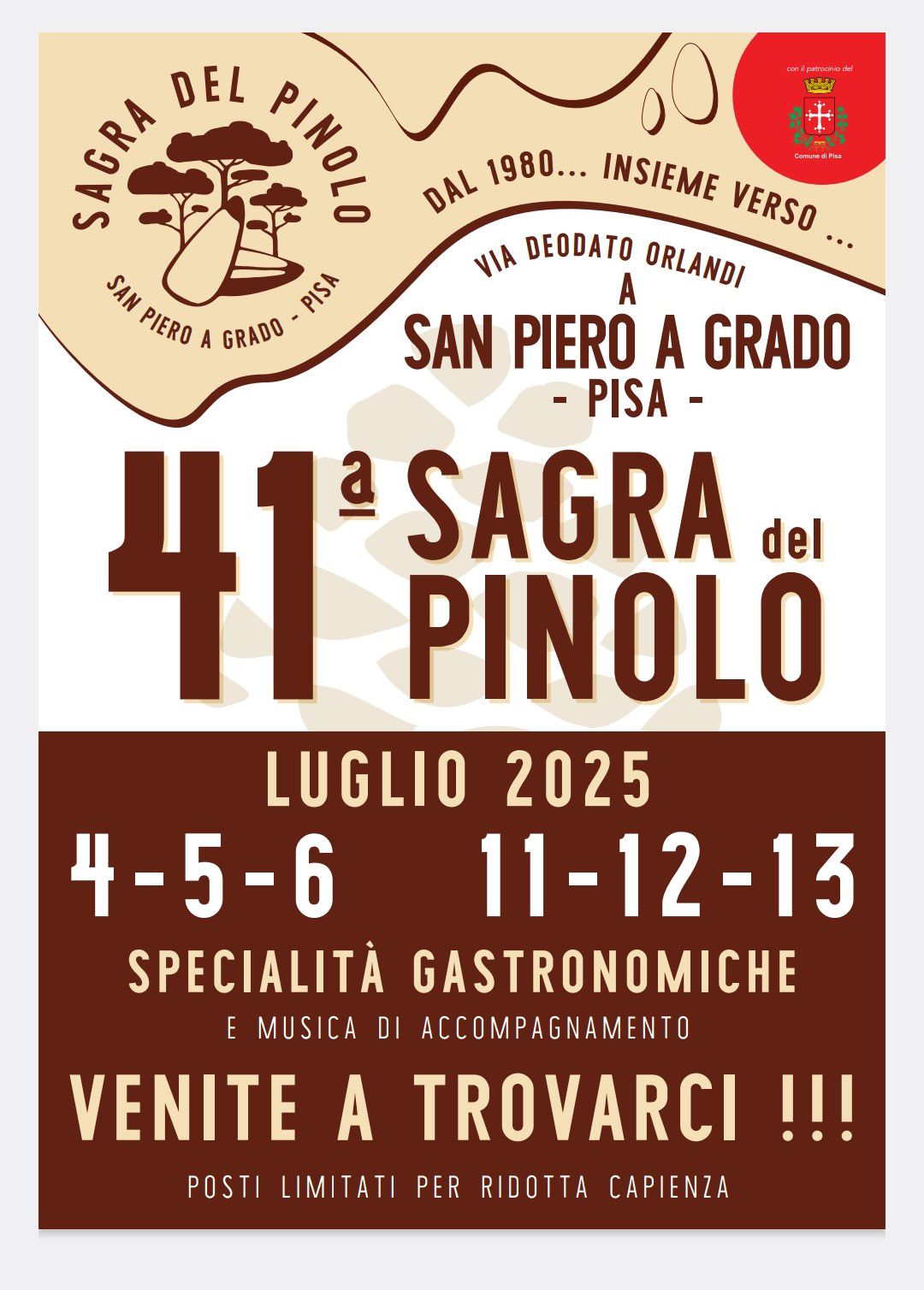 Locandina della Sagra del Pinolo a San Piero a Grado (PI)
