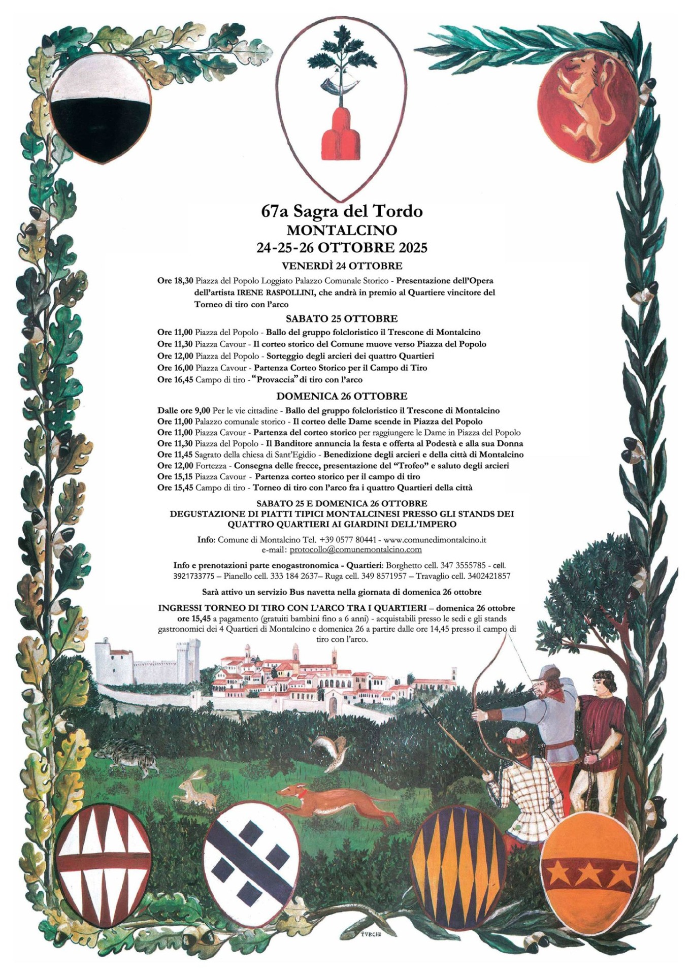 Locandina della Sagra del Tordo a Montalcino (SI)