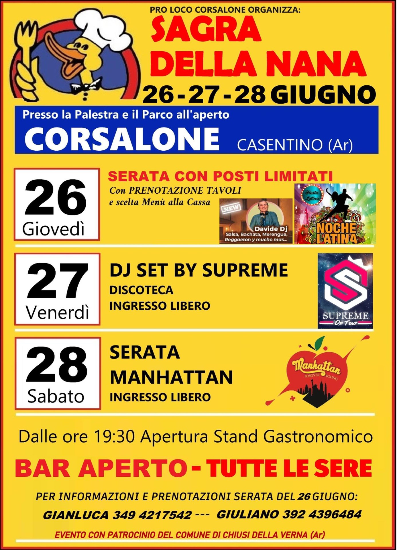 Locandina della Sagra della nana a Corsalone (Chiusi della Verna, AR)