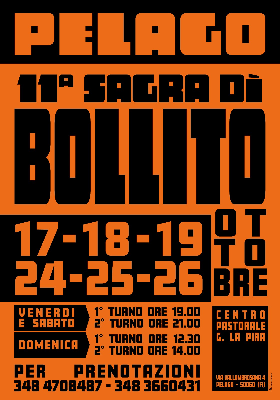 Locandina della Sagra di' Bollito a Pelago