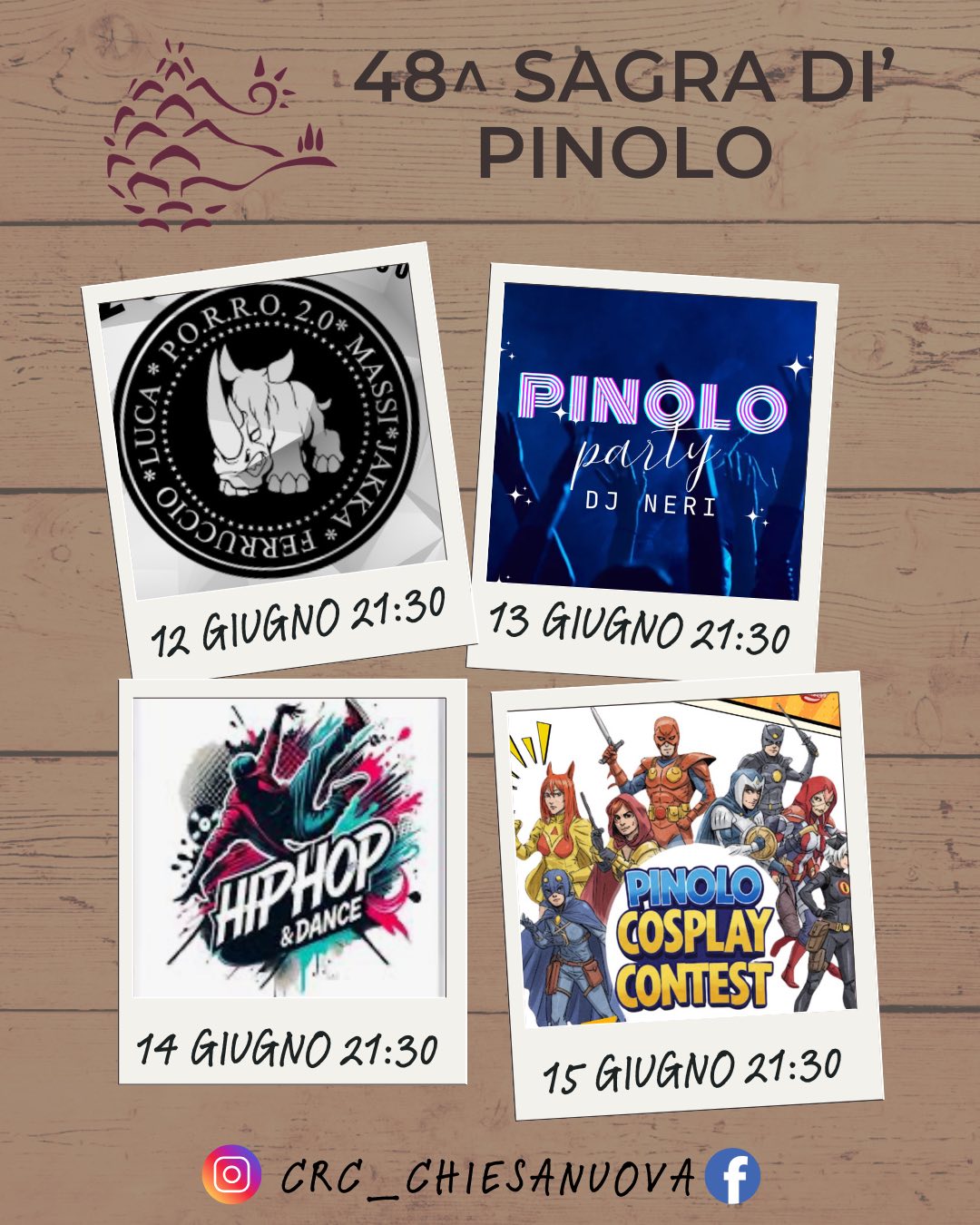 Locandina della Sagra di’ pinolo a Chiesanuova (San Casciano in Val di Pesa (FI)