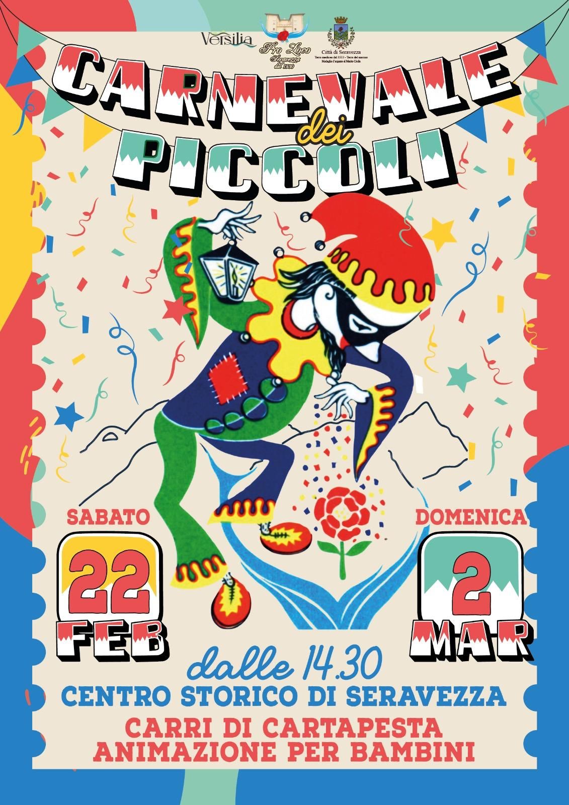Locandina Carnevale dei piccoli a Seravezza
