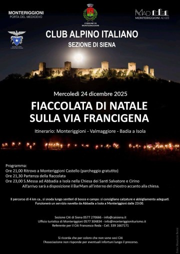 Fiaccolata di Natale sulla via Francigena