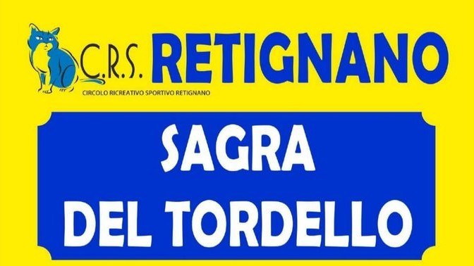 Locandina della Sagra del Tordello a Retignano