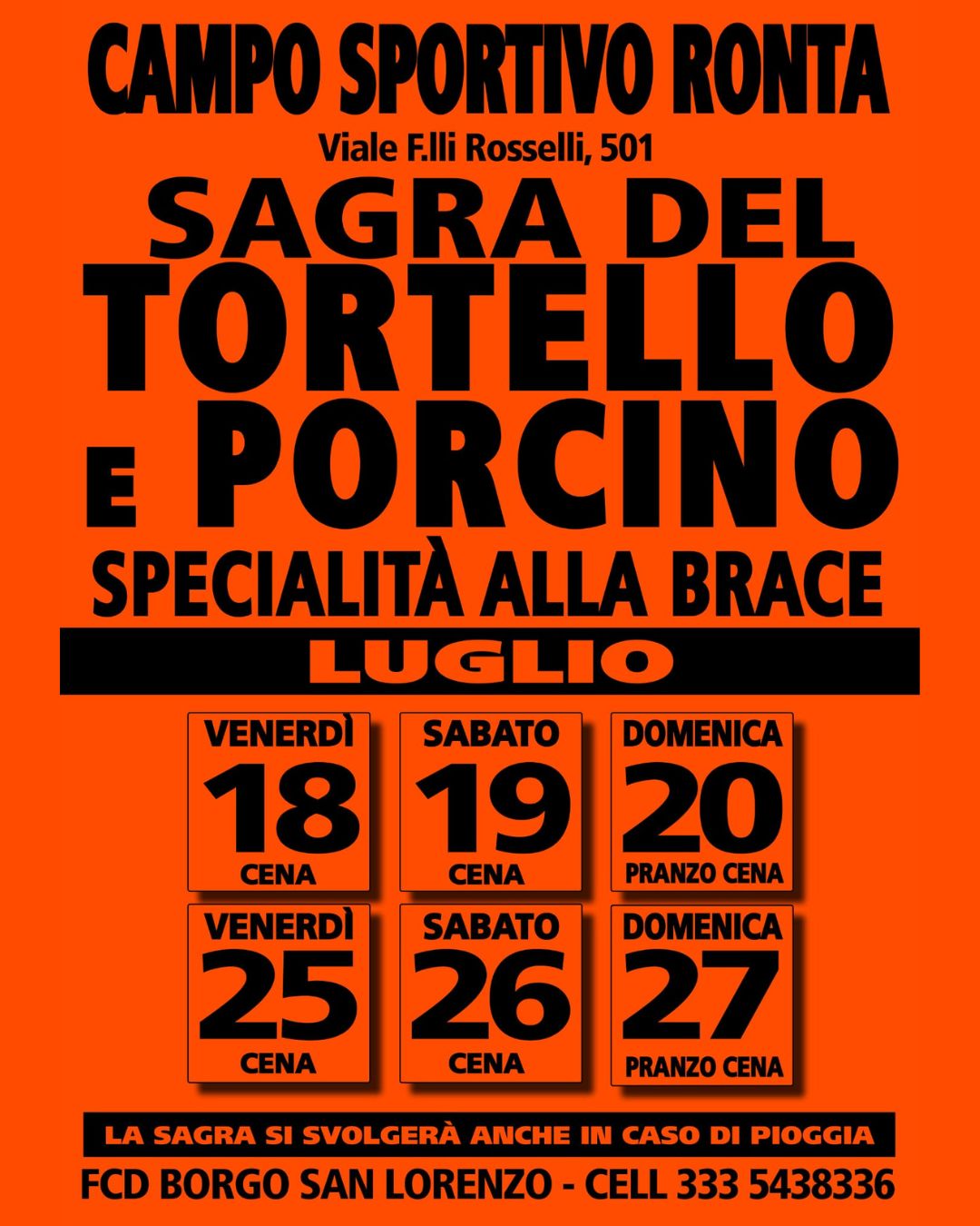 Sagra del Tortello e Porcino a Ronta