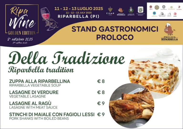 Menù tradizione RipaWine a Riparbella