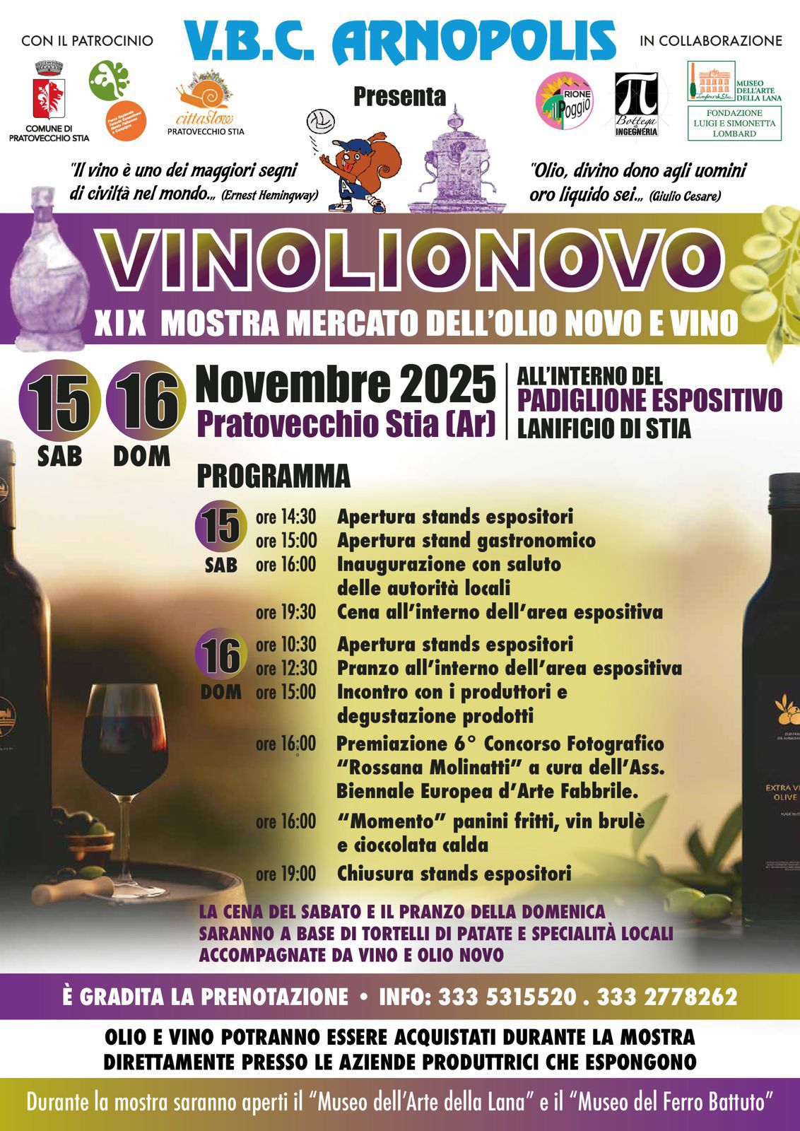 Locandina di Vinolionovo a Pratovecchio Stia (AR)