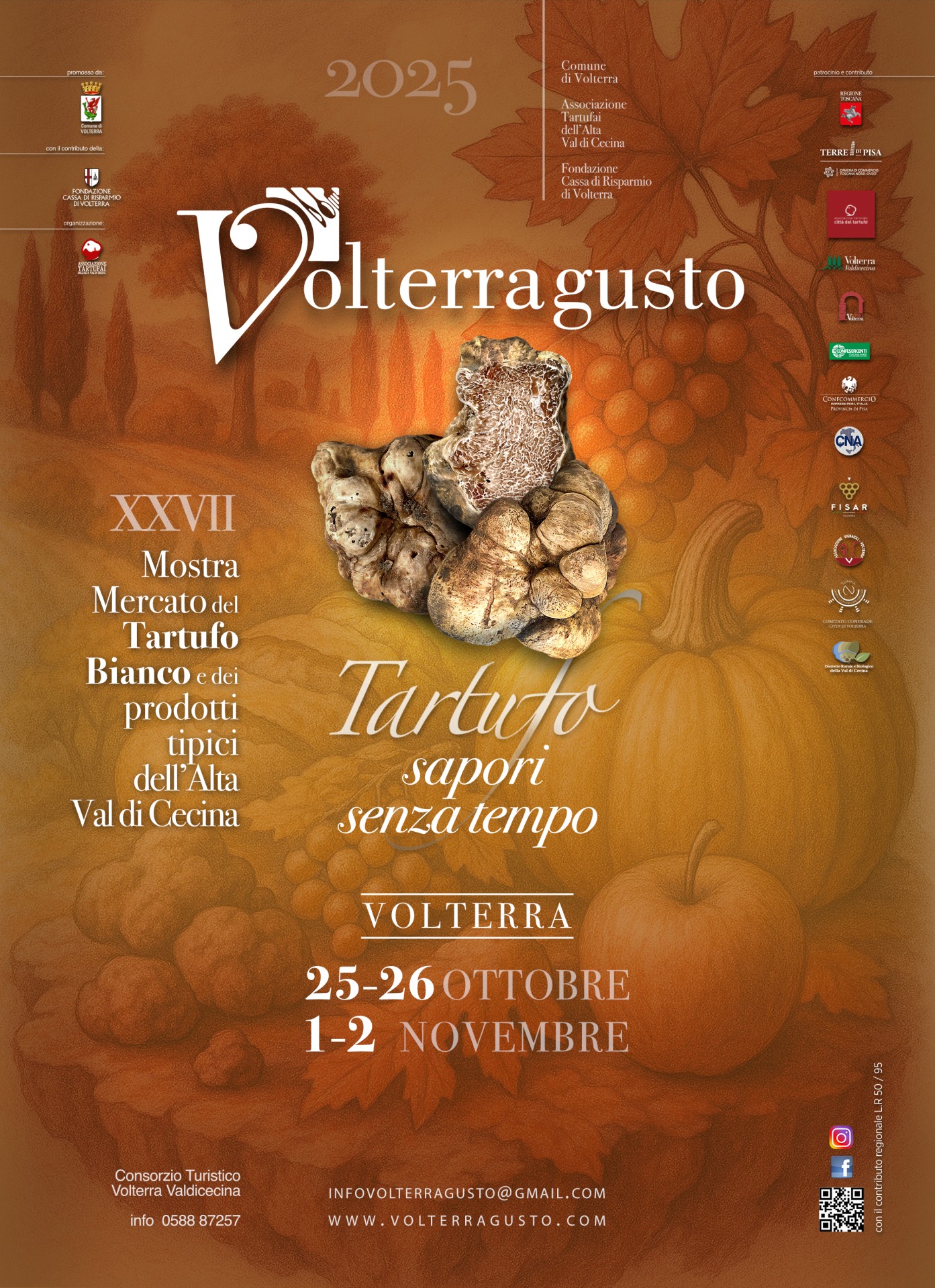 Locandina Volterragusto - Mostra Mercato del Tartufo Bianco e dei Prodotti Tipici dell'Alta Val di Cecina