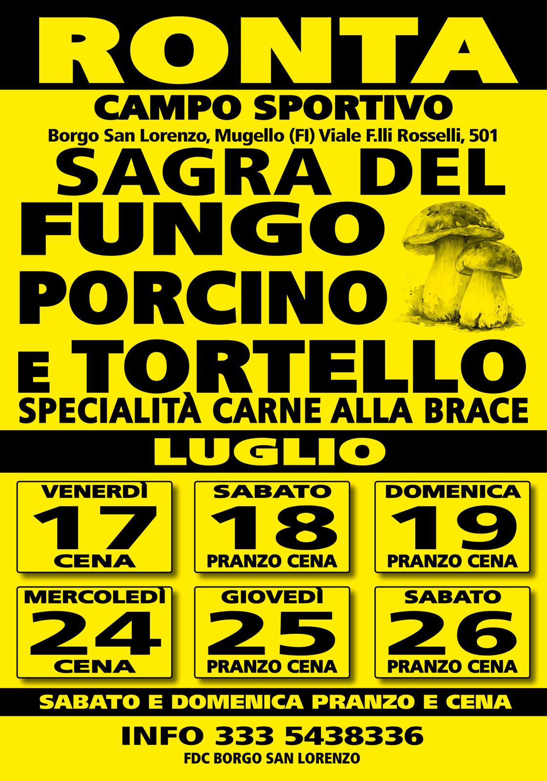 Sagra del Fungo Porcino e Tortello a Ronta