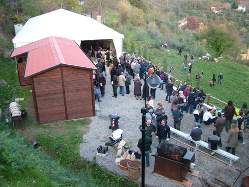 Gli stand della Festa delle Bruciate di San Martino a Luciana