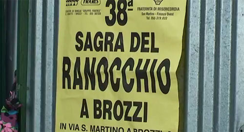 Frame iniziale del video La Sagra del Ranocchio girato a Brozzi il 26 maggio 2012