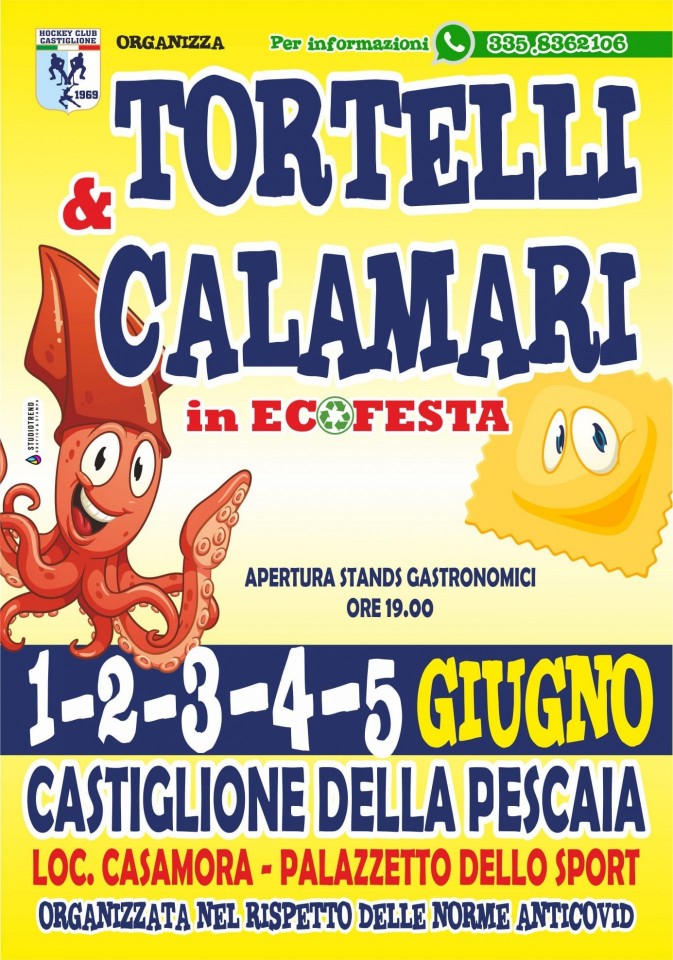 Locandina di Tortelli e Calamari in Ecofesta a Castiglione della Pescaia