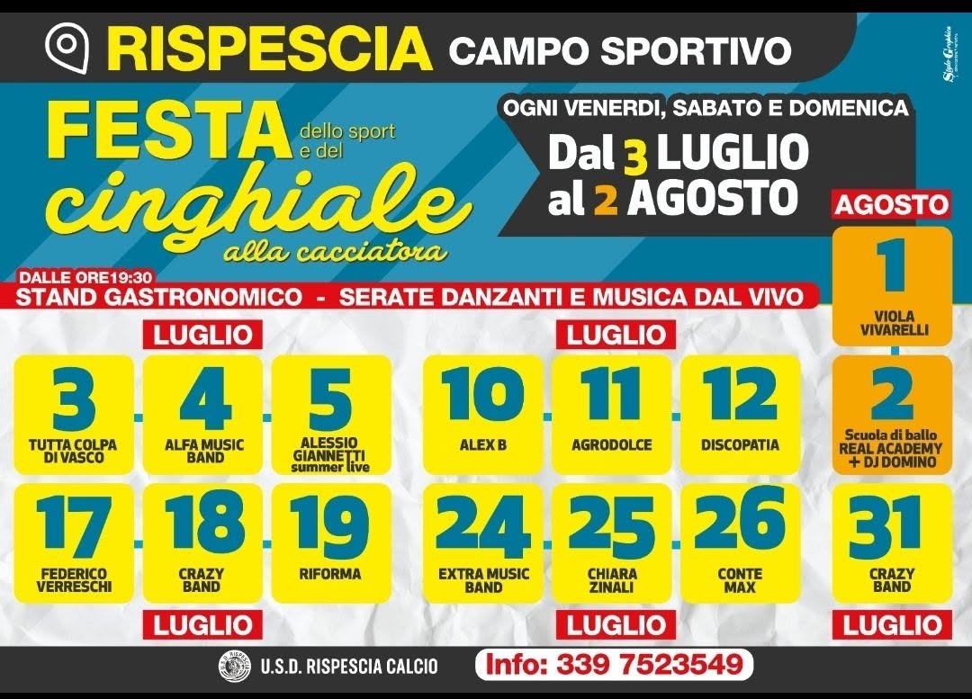 Festa dello Sport e del Cinghiale alla Cacciatora