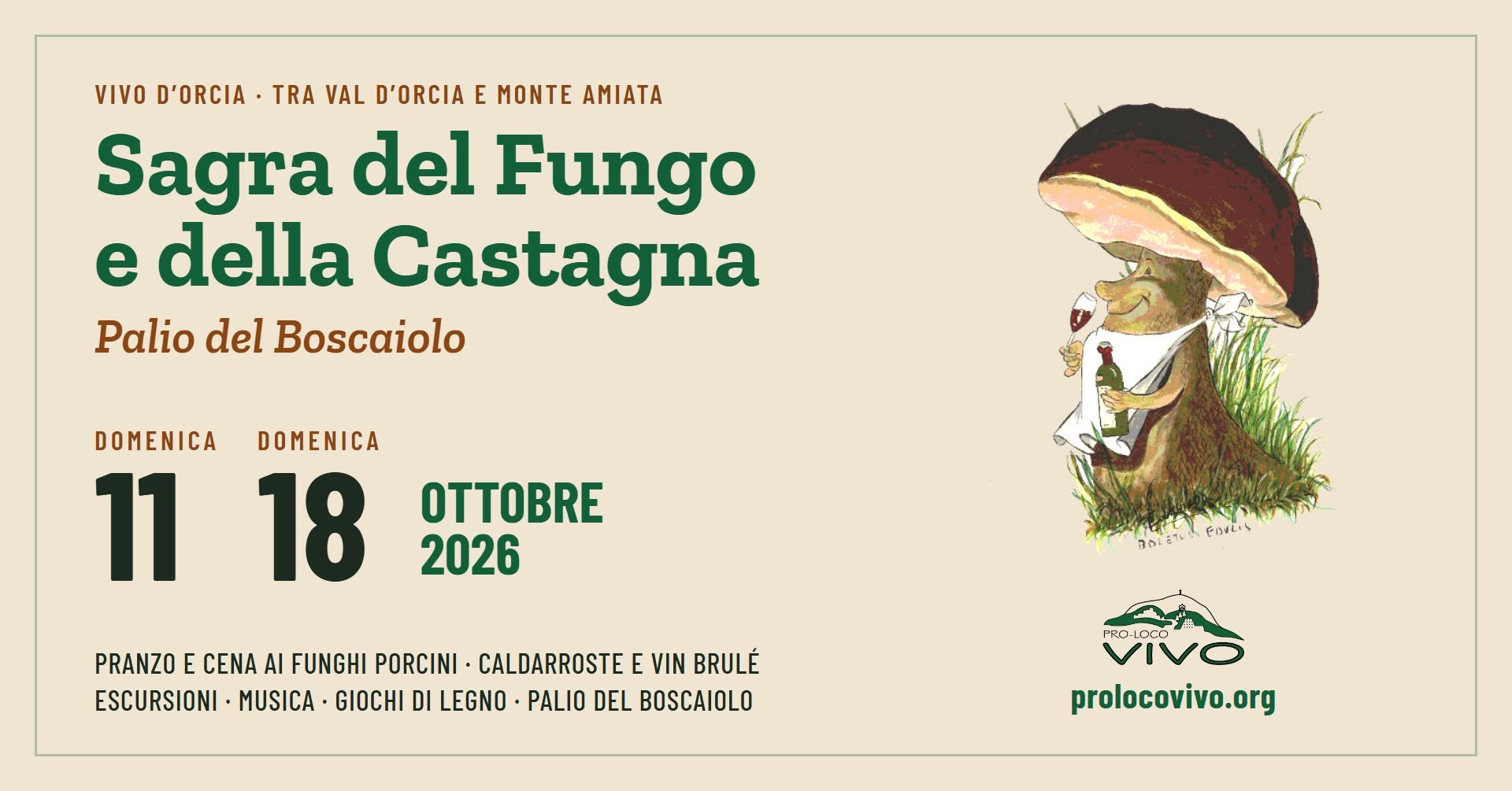 Sagra del Fungo e della Castagna – Palio del Boscaiolo