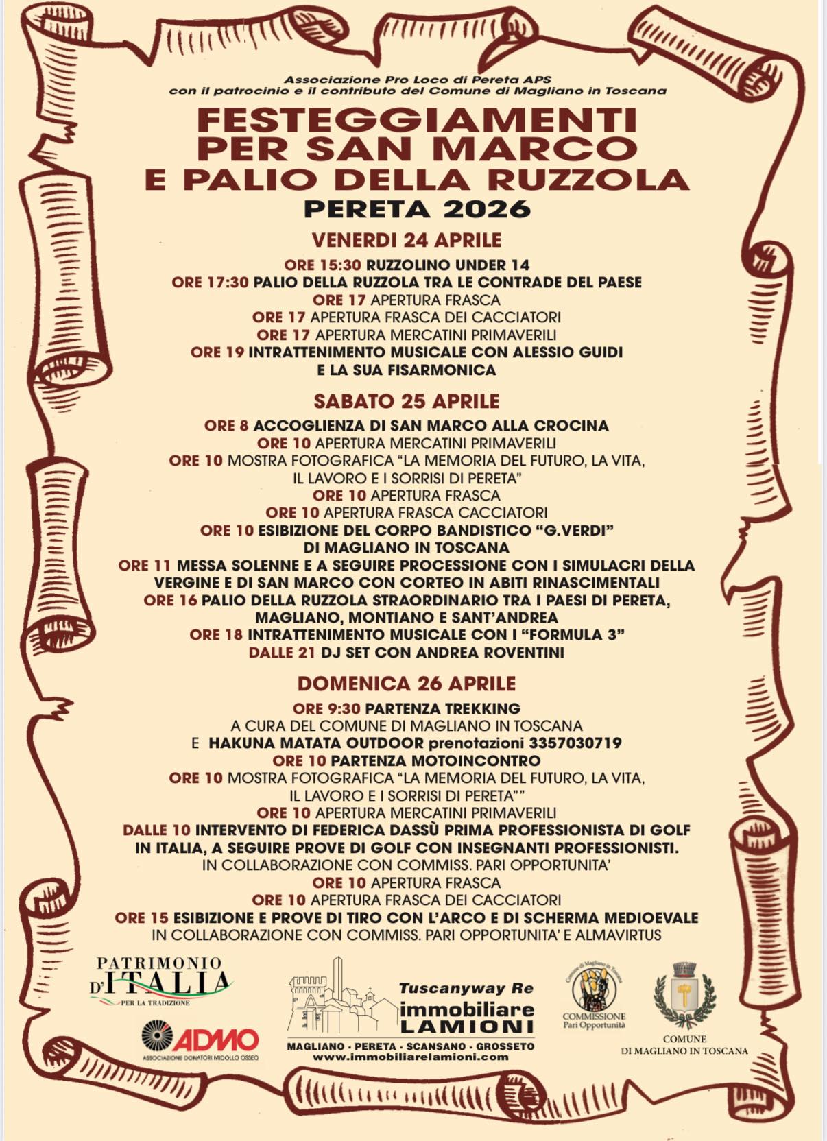 Festeggiamenti per San Marco e Palio della Ruzzola