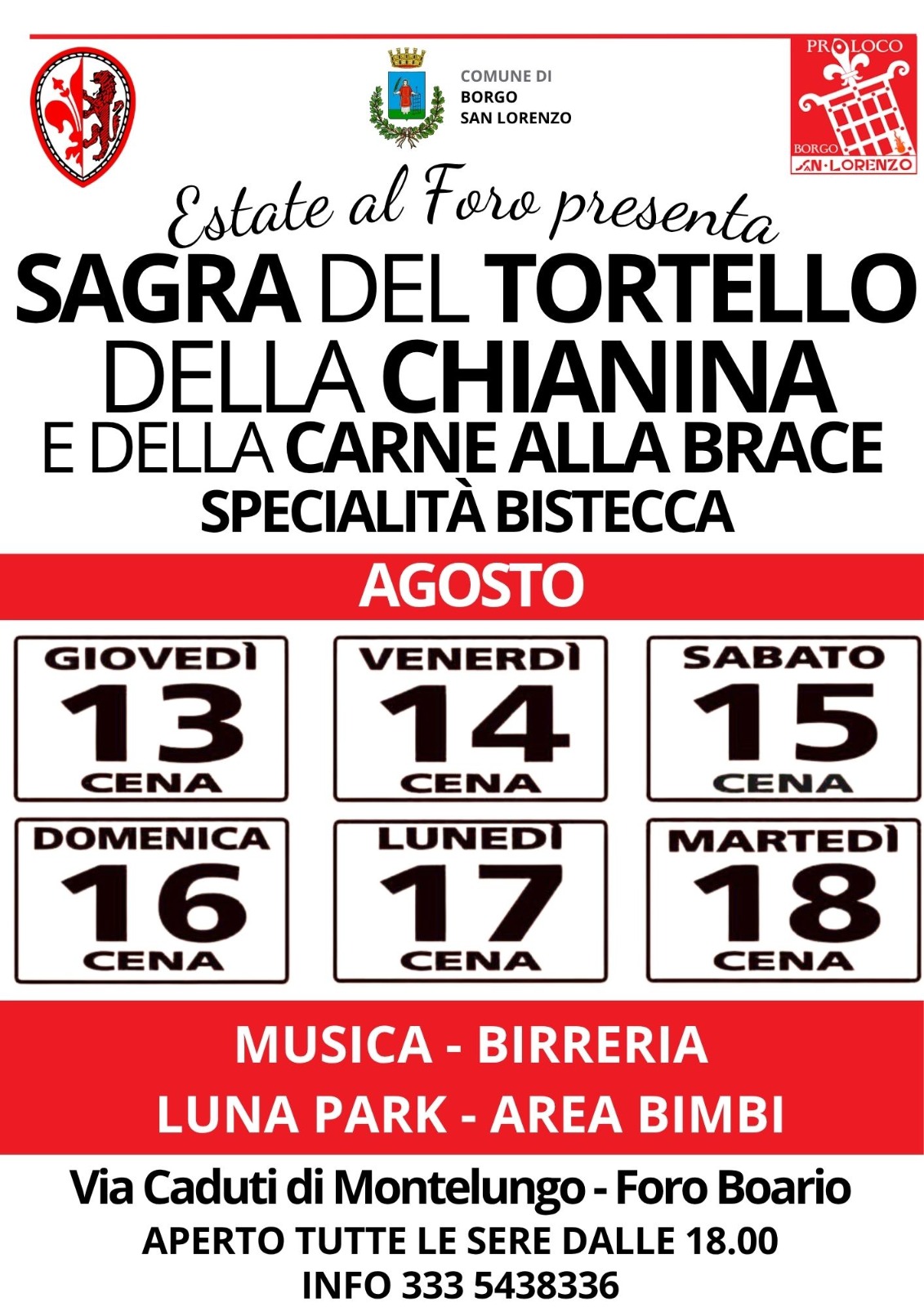 Sagra del Tortello, della Chianina e della Carne alla Brace