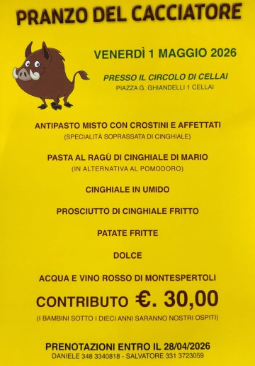 Pranzo del Cacciatore a Cellai