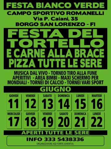 Festa Bianco Verde - Festa del tortello e carne alla brace